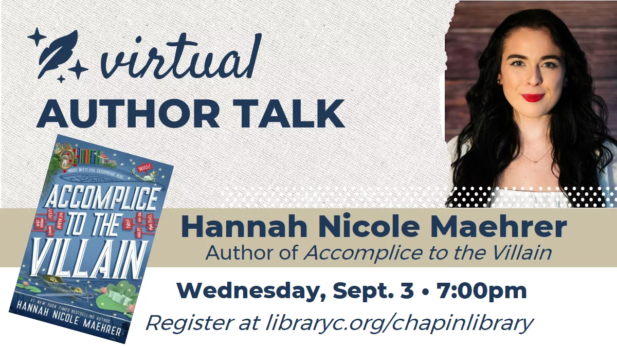 Virtual Author Talk with Hannah Nicole Maehrer