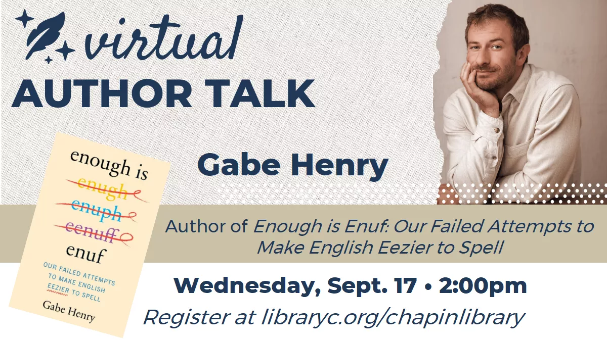 Virtual Author Talk with Gabe Henry