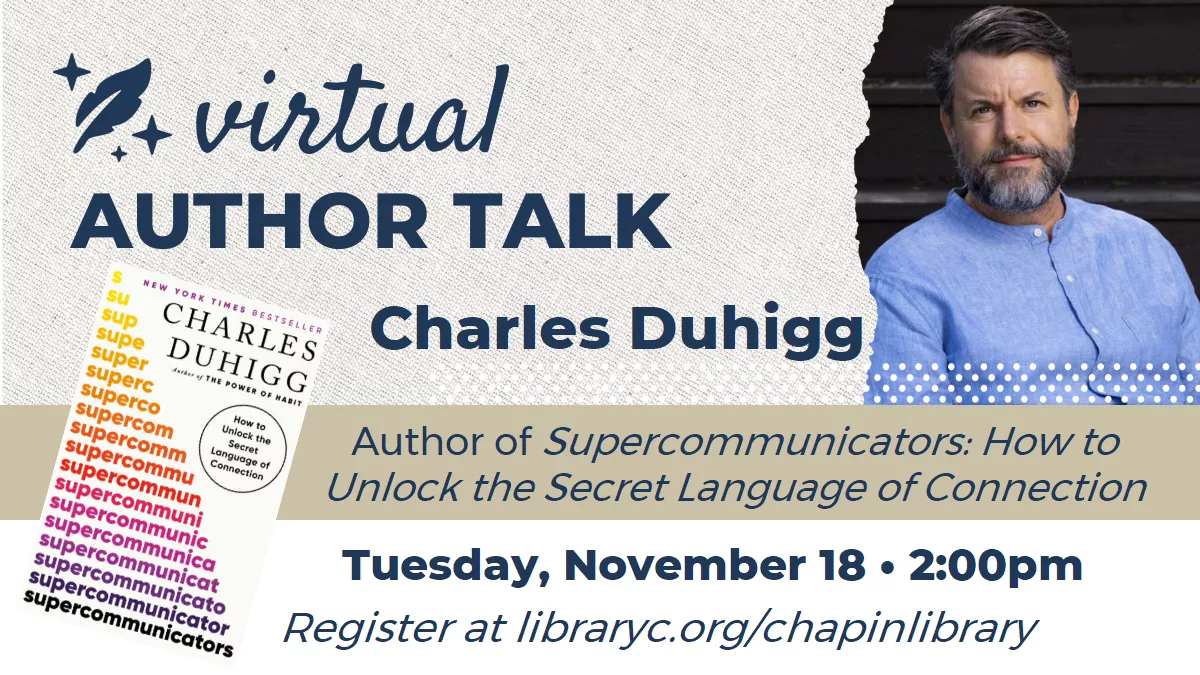 Virtual Author Talk with Charles Duhigg