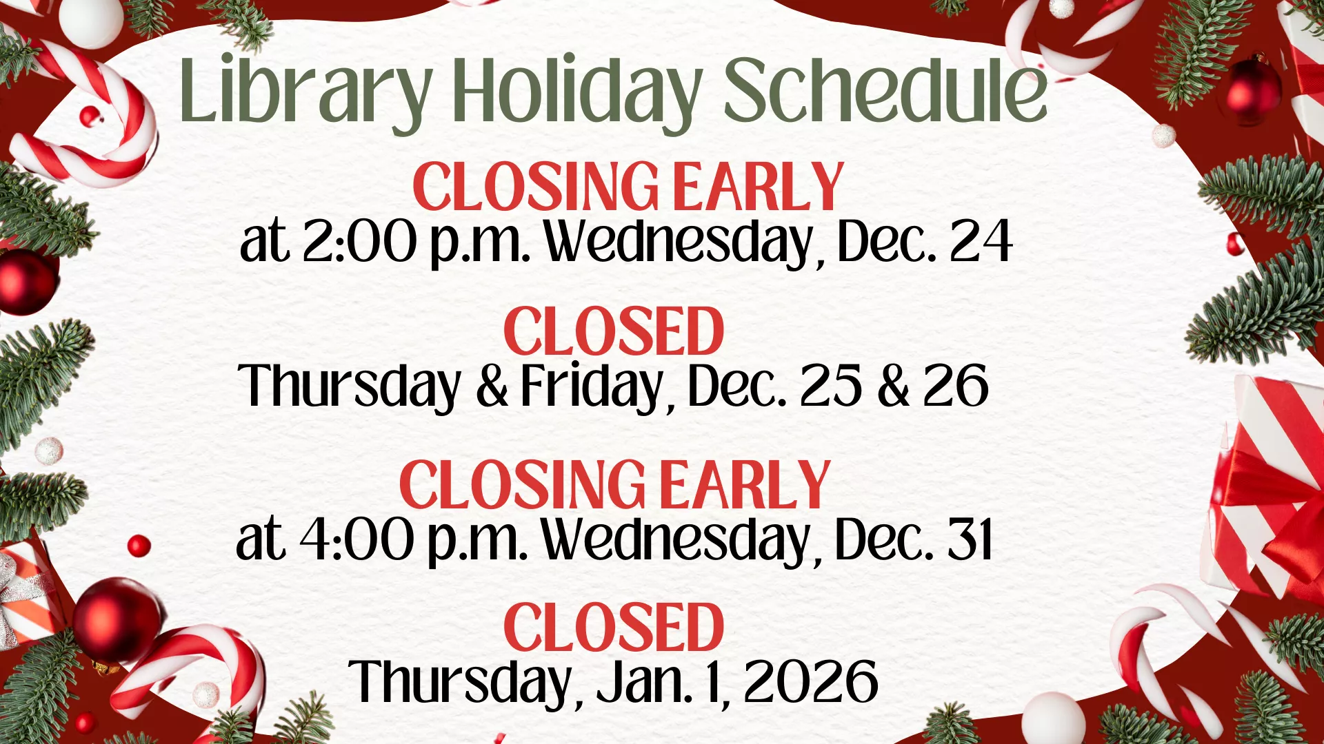 Holiday Closure