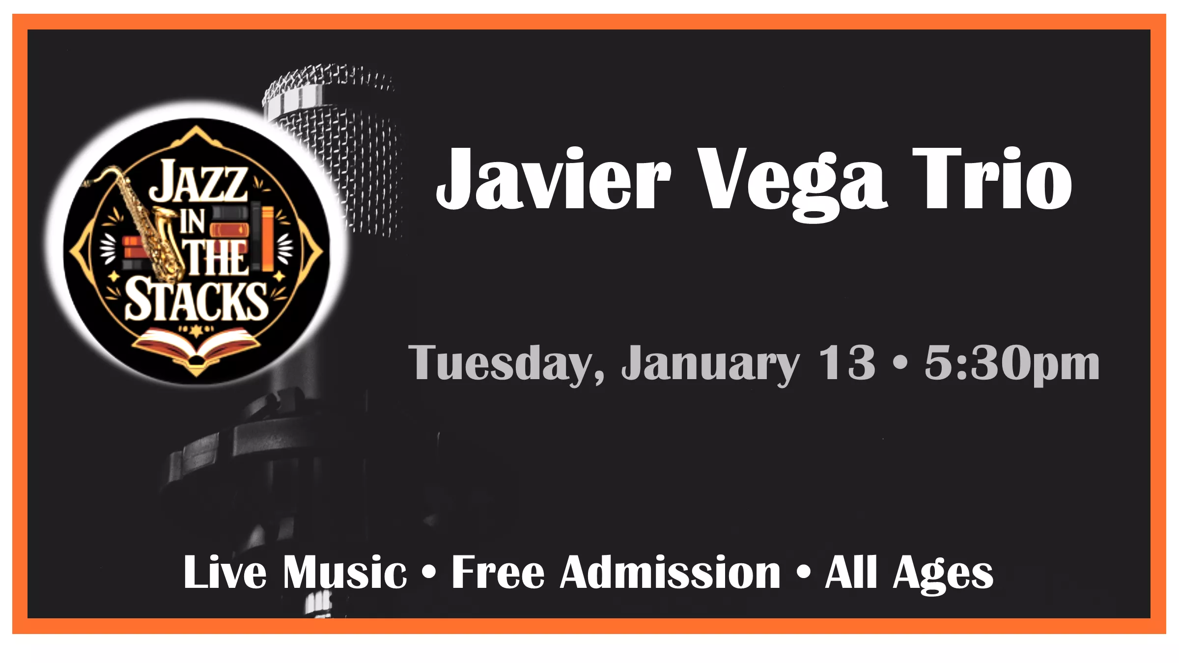Jazz in the Stacks - Javier Vega Trio