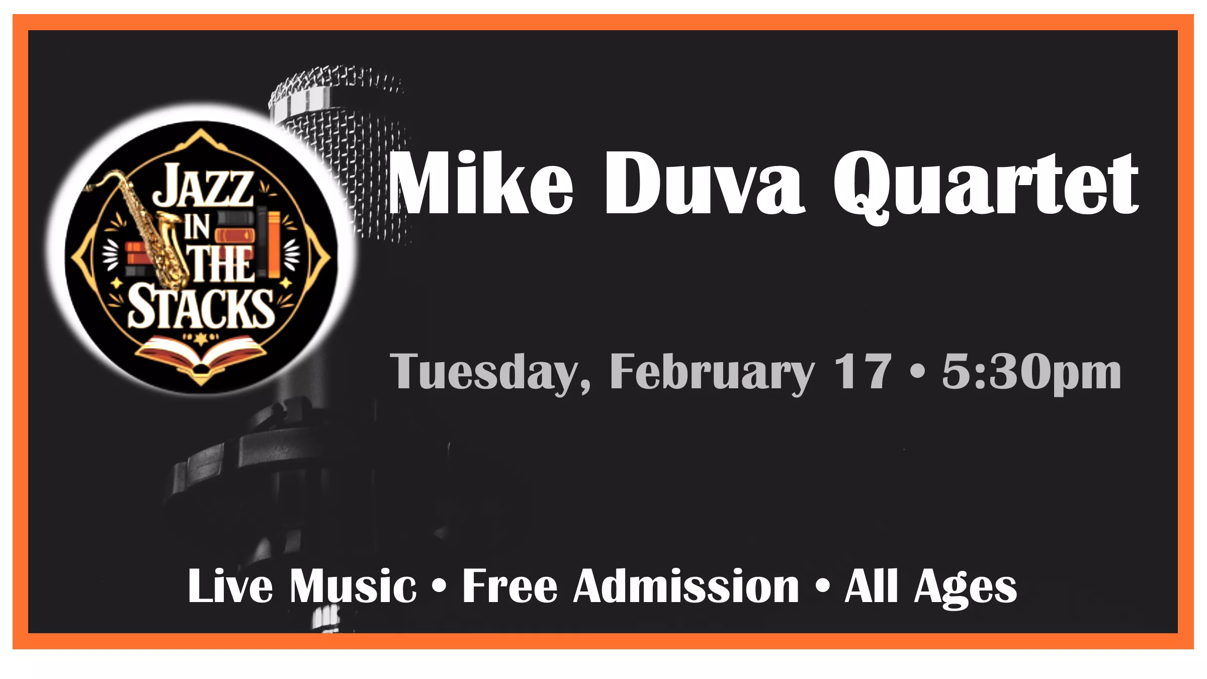 Jazz in the Stacks - Mike Duva Quartet