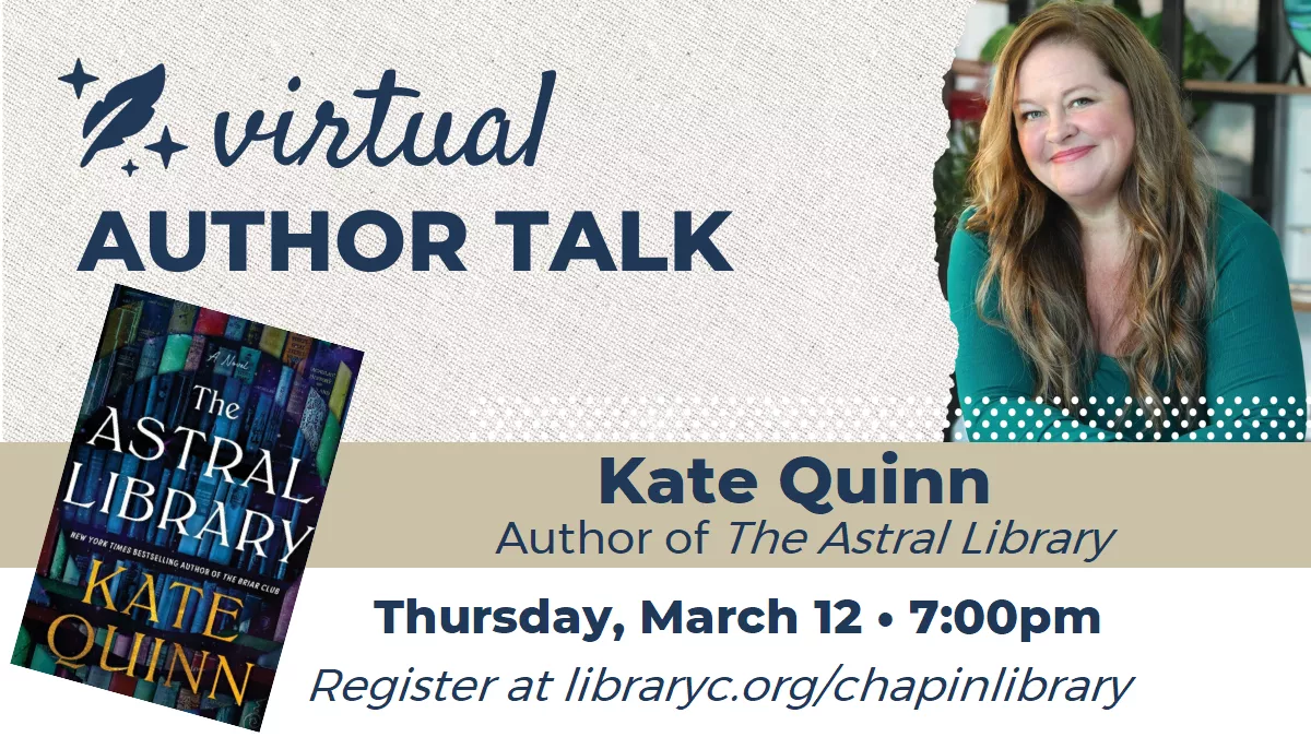Virtual Author Talk with Kate Quinn
