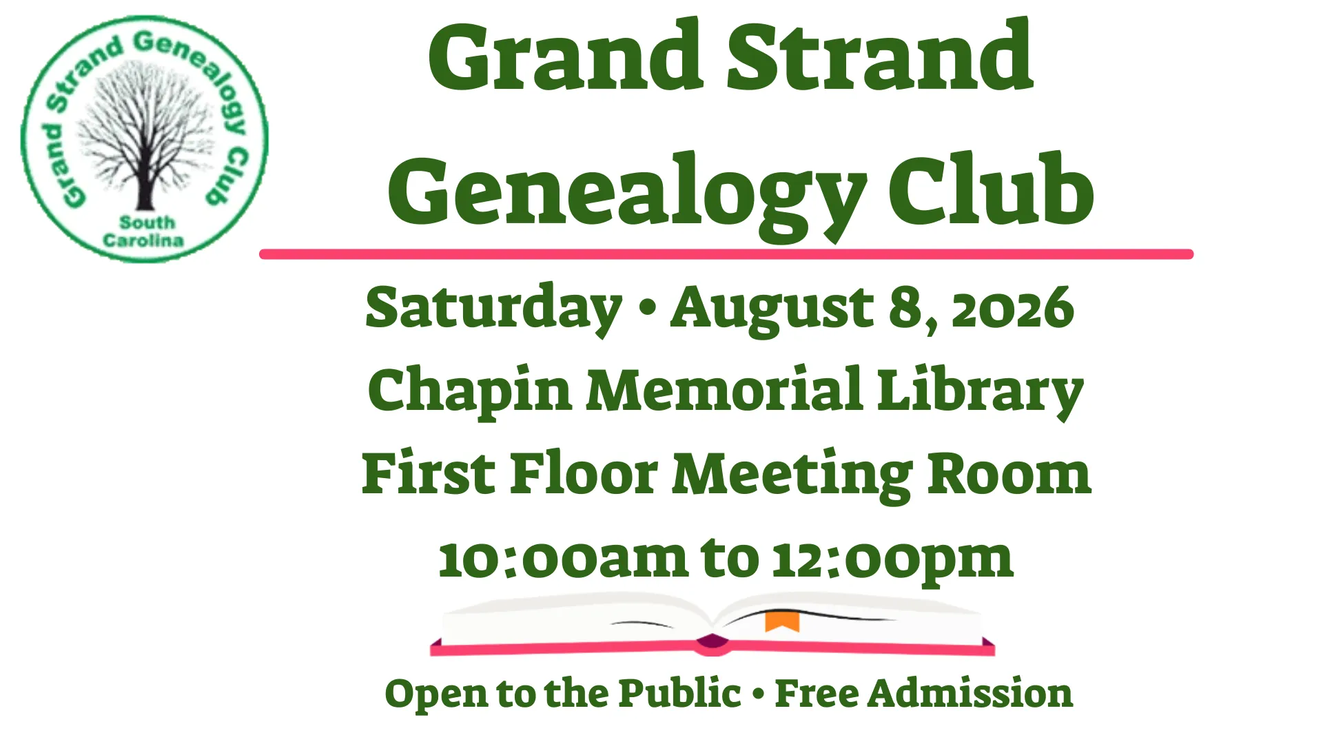 Grand Strand Genealogy Club Meeting