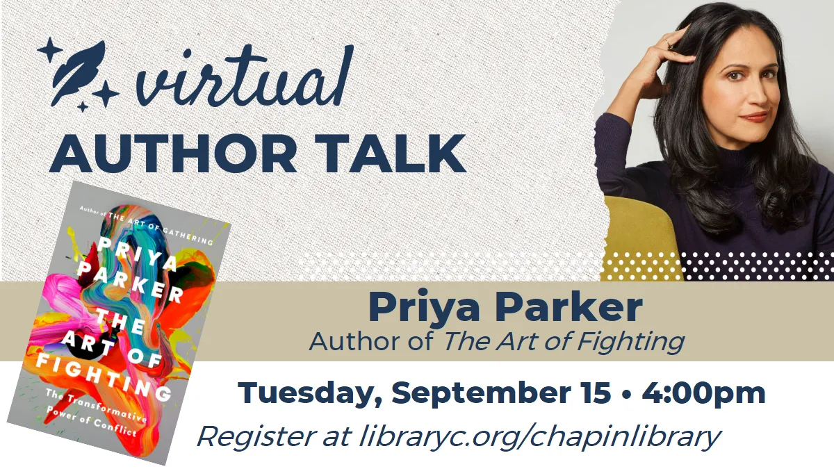 Virtual Author Talk with Priya Parker