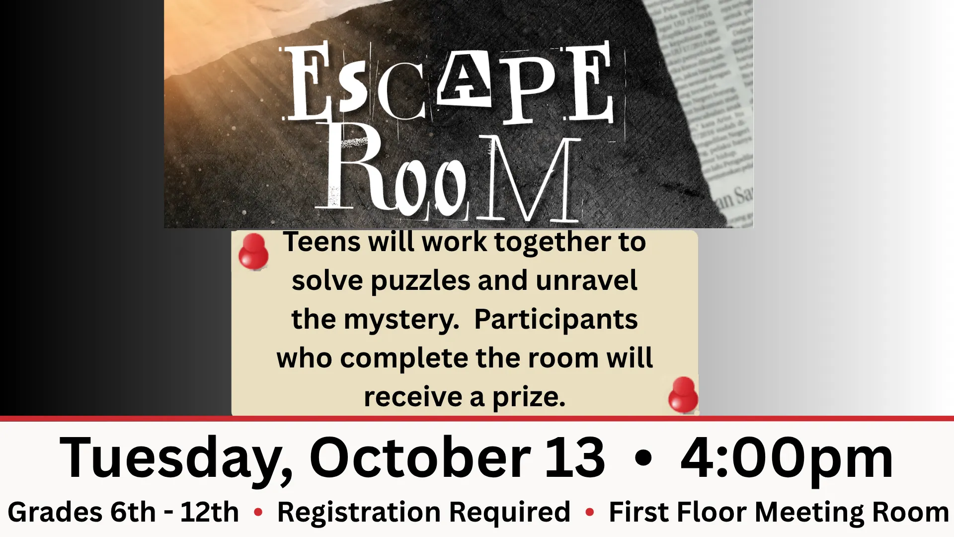 Teen Escape Room